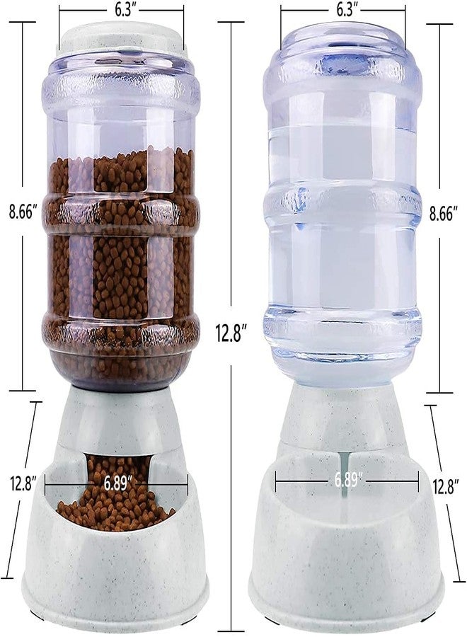PLUMAZE Automatic Pet Feeder and Water Dispenser - Gravity Refill, Self-Feeding for Dogs, Cats, and Other Pets, Suitable for Small to Large Pets, Including Puppies, Kittens, Rabbits, and Bunnies - Image 5